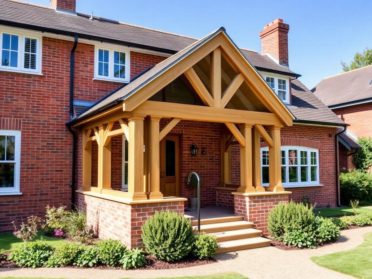 Low Brick Plinth Porch